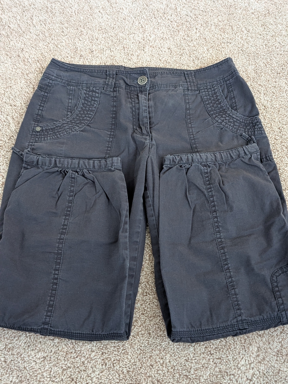 Women's Black Utility Cargo  Navy Pants